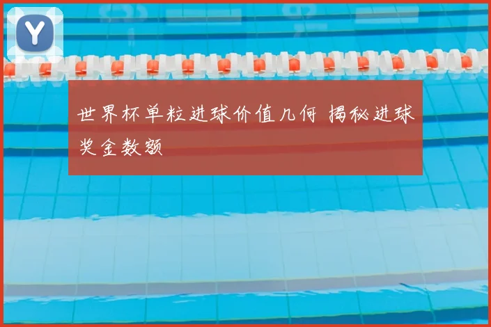 世界杯单粒进球价值几何 揭秘进球奖金数额