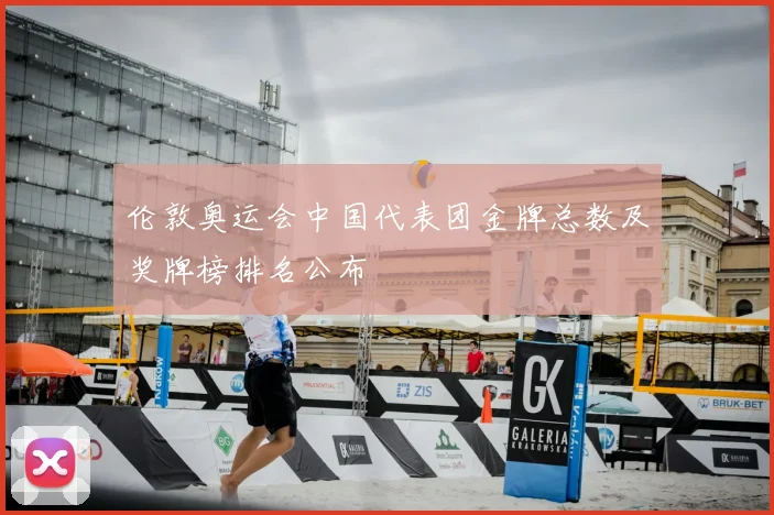 伦敦奥运会中国代表团金牌总数及奖牌榜排名公布